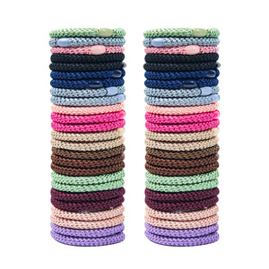 Élastique à cheveux tressé en corde, durable, couleur unie, accessoire de tête décontracté - Product Image 3