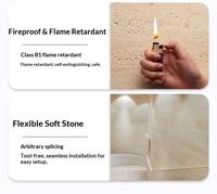Revêtement mural extérieur flexible en travertin, panneau en pierre MCM imprimé en 3D, imperméable, résistant au feu, décoration extérieure