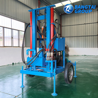 Machine de forage de puits d'eau hydraulique portable à moteur Changchai, équipement de forage diesel pour projets d'irrigation agricole