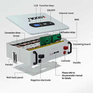 สถานีไฟฟ้าไฮบริดแบบติดตั้งบนแร็ค 48V 1000-5000W คลื่นไซน์บริสุทธิ์ MPPT IP65 แบบพกพา สามารถวางซ้อนกันได้ แบตเตอรี่ภายนอก LiFePO4 48V300AH - Product Image 2