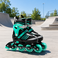 Patins à roulettes ajustables en alliage d'aluminium pour hommes et femmes - Roulements ABEC-7, roues en PU 82A, légers, pour patinage en plein air