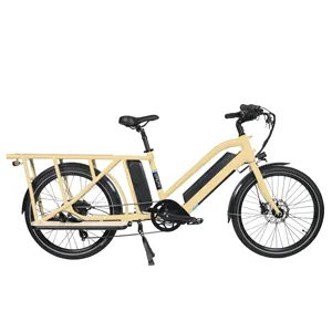 GreenPedel 2024 Rear Motor Ebike OEM Custom 250w 500w High Range Lithium Bicycle Electric Cargo Bike With Dual Battery