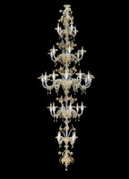Plafonnier led suspendu en verre de murano, design d'art vénitian classique, fait à la main, luminaire décoratif d'intérieur, idéal pour des escaliers
