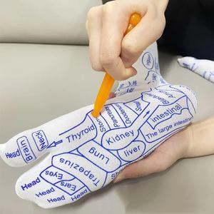 Calcetines de Acupresión para Pies al por Mayor, Fisioterapia para Aliviar el Cansancio de los Pies, Puntos de Reflexología con Ilustraciones en Inglés - Product Image 2