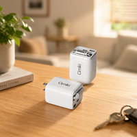 Pengisi Daya Dinding Tipe C GaN Adaptor Pengisian Cepat 25W PD 3.0 QC 3.0 Kabel Dapat Ditarik Colokan Lipat Pengisian Cepat untuk Ponsel Tablet