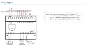 DH4 100V-240VAC 4CH * 16A DALIACリレー4チャンネルDALI/DMXリレーユニットDT7DALI-2認定高インラッシュ仕様リレー - Product Image 6
