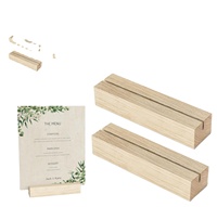 Porte-carte de nom de bureau de haute qualité pour porte-numéro de Table de Restaurant supports décoration porte-affiches en bois
