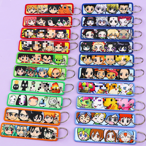 Porte-clés de moto avec collection de personnages de dessins animés et d'anime, <span class=keywords><strong>Jujutsu</strong></span> <span class=keywords><strong>Kaisen</strong></span> Bleach, avec étiquette tissée et broderie - Product Image 1