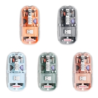 Souris de jeu RGB souris sans fil rétroéclairée Rechargeable transparente 2.4G BT1 BT2 pour PC Gamer accessoires pour ordinateur portable