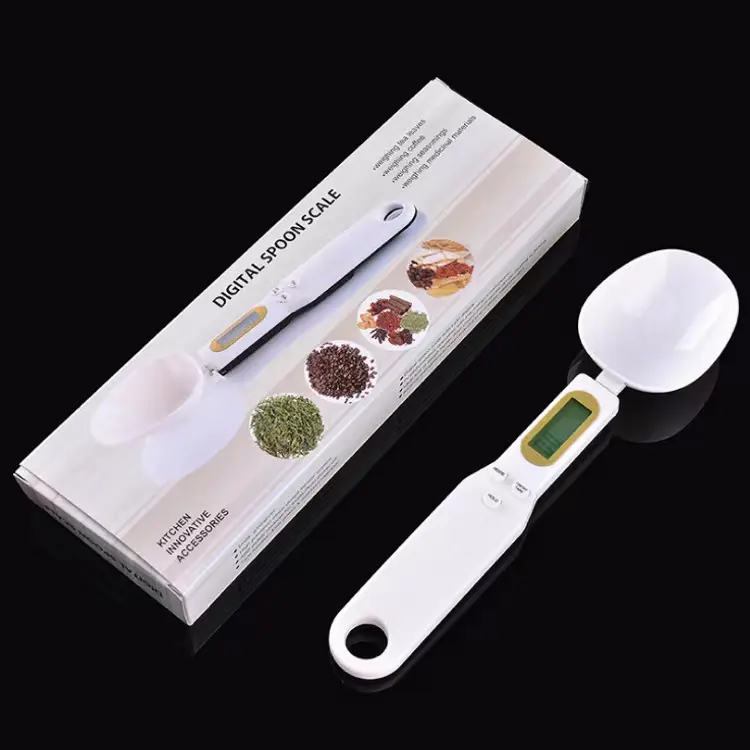 LCD Digital Kitchen Scale Electronic Cooking Food Weight Measuring Spoon 500g 0.1g Coffee Tea Sugar Spoon Scale Kitchen Tool