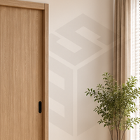 Porte coulissante moderne en PVC stratifié, glissement fluide, résistante à l'humidité et à la déformation, motif personnalisé pour la décoration de la maison, de l'hôtel et des armoires.