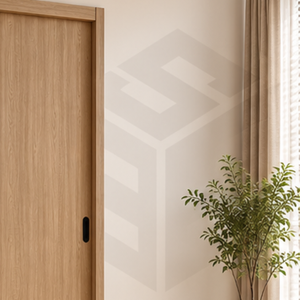 Porte coulissante moderne en PVC stratifié, glissement fluide, résistante à l'humidité et à la déformation, motif personnalisé pour la décoration de la maison, de l'hôtel et des armoires. - Product Image 2