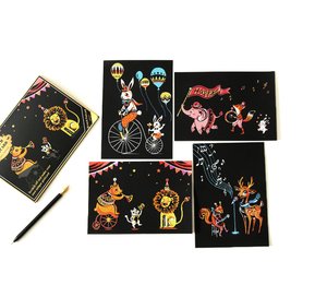 YUELU – Nouveauté ! 4 tableaux à gratter personnalisables pour enfants, jouets éducatifs, dessins magiques à gratter arc-en-ciel pour enfants, cadeau idéal - Product Image 6