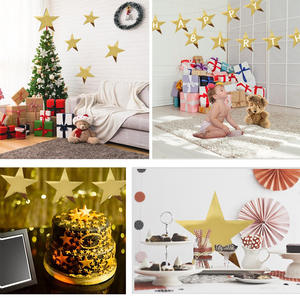 Accesorios Fotográficos Golden Star para Cumpleaños y Festividades, Decoraciones Navideñas DIY - Product Image 5