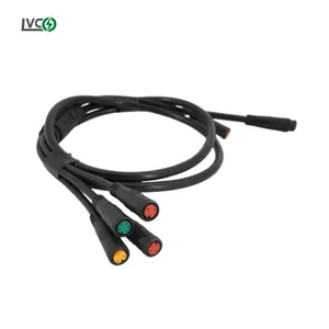 LVCO防水1T5电动自行车电缆线束齿轮传感器延长线电动自行车防水电缆