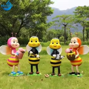 Esculturas de Abejas de Fibra de Vidrio Pintadas a Mano, de Tamaño Real, para Decoración de Jardín en Acción de Gracias - Product Image 5