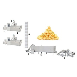 Ligne de traitement de collations soufflées à haute capacité extrudeuse à double vis machine à aliments pop extrudeuse de collations de maïs - Product Image 1