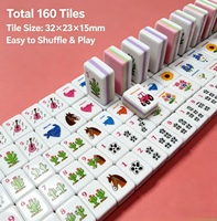 Ensemble de tuiles de mahjong en acrylique Western Mahjong Unique, motif Tracteur Équestre, cadeau de fête pour tous