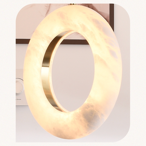 Lámpara Colgante de Cobre y Mármol LED Personalizable con Pantalla de Alabastro para Comedor/Sala de Estar/Cocina, Varios Tamaños, 1 Año de Garantía - Product Image 2