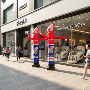 Danseur <span class=keywords><strong>gonflable</strong></span> personnalisé à bras oscillants, modèle 'Welcome to Furniture City', pour événement d'inauguration - Product Image 1