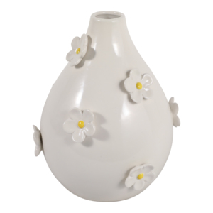 Vaso in ceramica a goccia con decorazioni floreali in rilievo per l'arredamento del soggiorno, vaso moderno in stile boho per decorazioni floreali per la casa - Product Image 3
