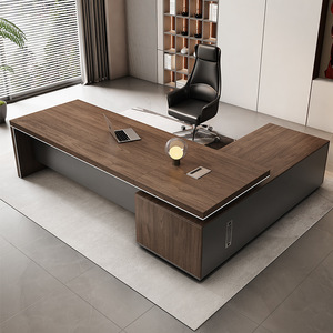 <span class=keywords><strong>Escritorio</strong></span> Ejecutivo Moderno <span class=keywords><strong>Extensible</strong></span> de <span class=keywords><strong>Madera</strong></span> Ecológica con Almacenamiento para Uso en el Hogar y la Villa, Diseño Elegante - Product Image 2