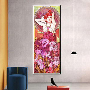 Alphonse <span class=keywords><strong>Mucha</strong></span> Style européen rétro mur <span class=keywords><strong>Art</strong></span> photos et affiches pour la décoration de la maison Cuadros salon décoration toile - Product Image 3