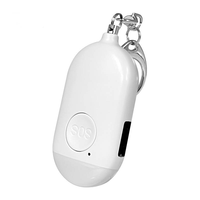 Dispositif personnel de sécurité intelligent rechargeable avec bouton SOS, sirène d'alarme panique, GPS de navigation et porte-clés pour femmes et jeunes filles