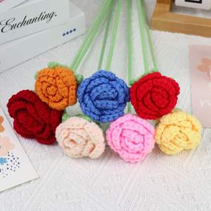 Ramo de Flores Artificiales de <span class=keywords><strong>Rosas</strong></span> de Burbuja Tejidas a Mano, Regalo del Día de San Valentín <span class=keywords><strong>para</strong></span> <span class=keywords><strong>Cumpleaños</strong></span> de Niñas - Product Image 2