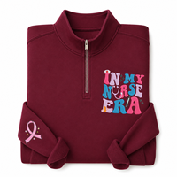 Sweat-shirt ou sweat à capuche à fermeture éclair, brodé personnalisé, thème « Ma période d'infirmière », cadeau pour infirmières
