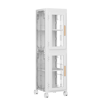 Boîtes de rangement pliables en gros pour voiture, camping, boîte de rangement pliable avec couvercle en bois