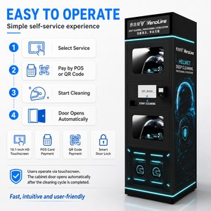 Distributeur automatique intelligent de nettoyage de casques de moto avec stérilisation et séchage, distributeur automatique de désinfection de casques avec écran tactile - Product Image 2