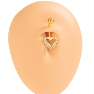 YW gioielli di moda corpo in acciaio inox cuore di <span class=keywords><strong>serpente</strong></span> a forma di <span class=keywords><strong>ombelico</strong></span> <span class=keywords><strong>Piercing</strong></span> gioielli pancia anelli all'ingrosso - Product Image 3
