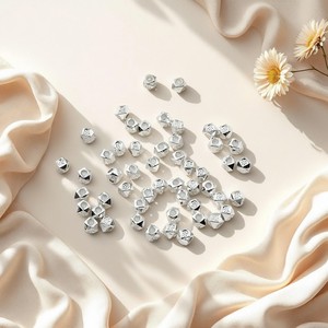 Perles carrées plaquées or à coupe diamant 4 mm pour accessoires de bijoux DIY - Guangzhou Lisheng Jewelry Store - Product Image 2