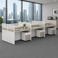 Postes de travail en îlots pour bureaux, bureaux modulaires 1, 2, 4, 6 personnes, station de travail informatique moderne avec séparateur, ensemble table et chaise, mobilier