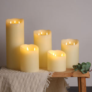<span class=keywords><strong>Bougie</strong></span> <span class=keywords><strong>LED</strong></span> sans flamme Mermei, à piles, en cire de paraffine 3D, fabriquée à la main, sûre, écologique, avec télécommande, pour la maison - Product Image 2