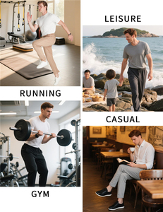<strong>Mens</strong> 34"/36" Inseam <strong>Tall</strong> <strong>Joggers</strong> Athletic Sweatpants With Zipper Pockets Polyester Spandex <strong>Jogger</strong> Gym Pants <strong>for</strong> <strong>Men</strong> - Product Image 4