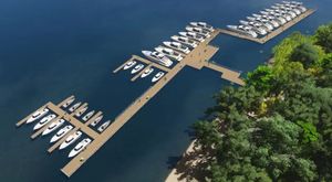 Plataforma flotante de hotel y parque acuático flotante de restaurante con estética única - Product Image 3