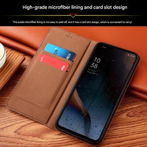 Étui de téléphone portable en cuir véritable de haute qualité avec fente pour carte, couleur unie, pour Redmi 12 13 Pro Plus 4G 5G <span class=keywords><strong>A3</strong></span> K70 - Product Image 2