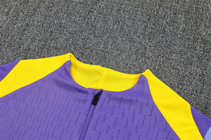 Otoño Invierno traje de entrenamiento de manga larga 24/25 Madrid equipo de media cremallera transpirable uniforme de competición de clubes europeos en stock - Product Image 4