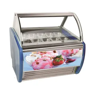 Ticari fiş 10 tepsiler Popsicle dondurma vitrin Freezer to dondurucu ekran