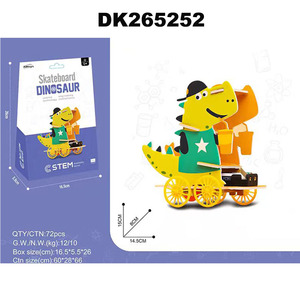 STEM Jouet éducatif électronique Puzzle 3D Planche à roulettes Dinosaure DIY Aspirateur - Product Image 2