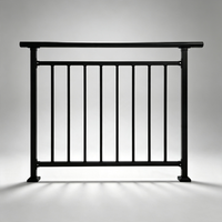 Rampe d'escalier en métal chromé pour villa, balustrade décorative en aluminium pour terrasse et balcon