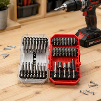 Jeu complet de 37 embouts de tournevis TOOLJOY en acier S2, adaptateur de douille hexagonale 1/4, accessoire pour outil électrique pour perceuse