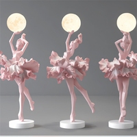 LUYI - Grande sculpture moderne de danseuse de ballet, style Art déco italien, lampe sur pied, ornement créatif en résine, décoration pour hall d'hôtel et salon