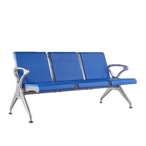 Silla de Espera Juyou JY-B03 con Asiento de PU Azul, Banco Resistente para Uso Público en Hospitales y Escuelas - Product Image 1