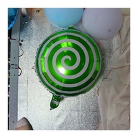 MTF vente en gros 18 pouces forme ronde sucette en aluminium anniversaire dessin animé nourriture bébé ballon pour enfants