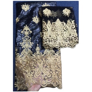 Belle <span class=keywords><strong>pas</strong></span> <span class=keywords><strong>cher</strong></span> nigérian dentelle africaine Tulle dentelle <span class=keywords><strong>tissu</strong></span> avec perles africain <span class=keywords><strong>Bazin</strong></span> <span class=keywords><strong>tissu</strong></span> pour robe de soirée 1065 - Product Image 2