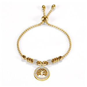 Pulsera Ajustable LifeTree de Acero Inoxidable con Cuentas, 14mm, Unisex, Regalo, Joyería, Diseño de Planta, Amuleto de Árbol - Product Image 2