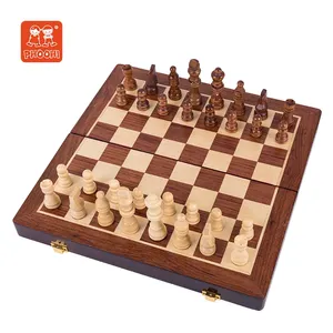 Échecs en bois classiques de qualité supérieure pour enfants d'âge préscolaire-éducatifs, amusants et sûrs-parfaits pour le jeu de développement des enfants